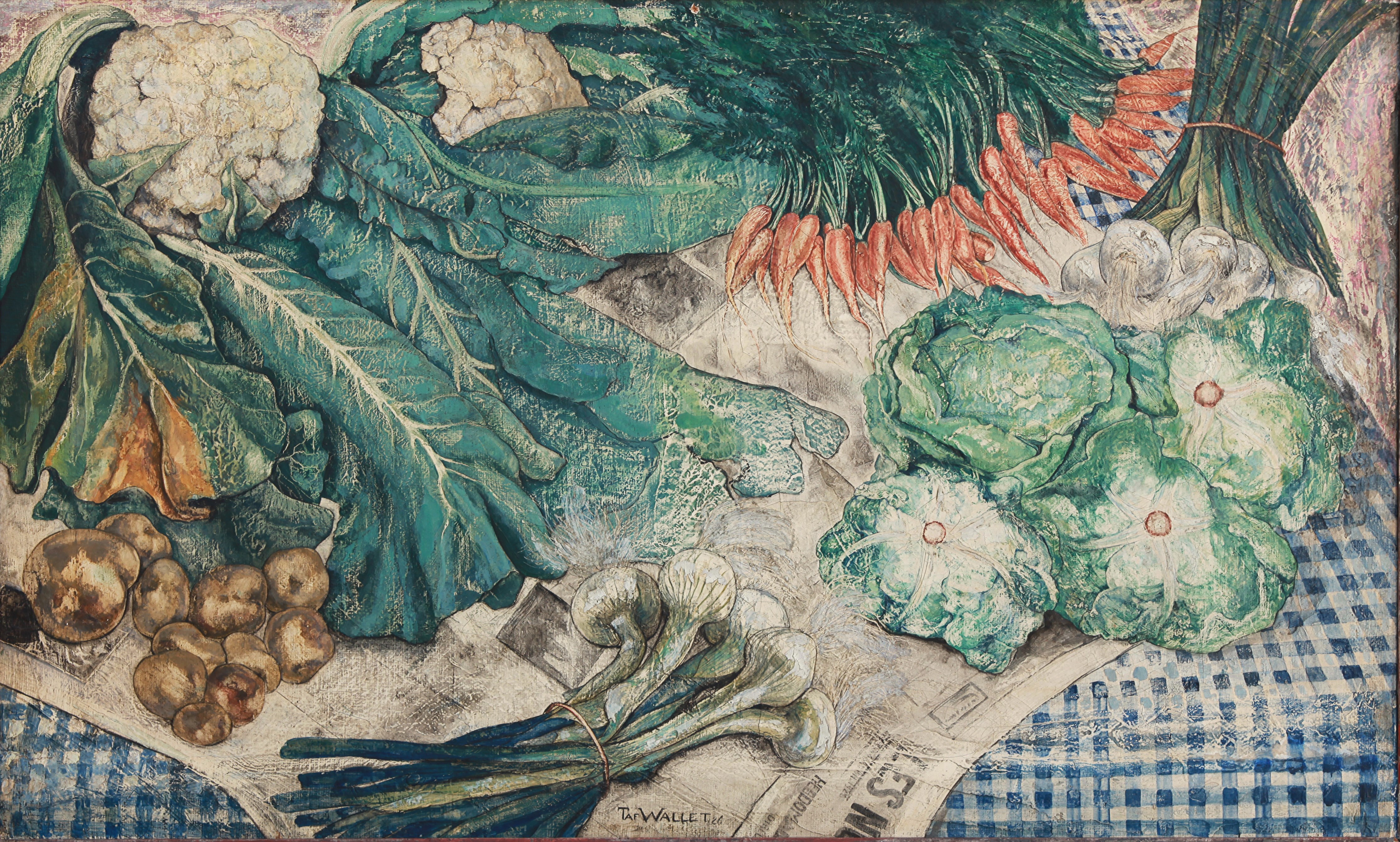 Nature morte aux légumes et chou fleur